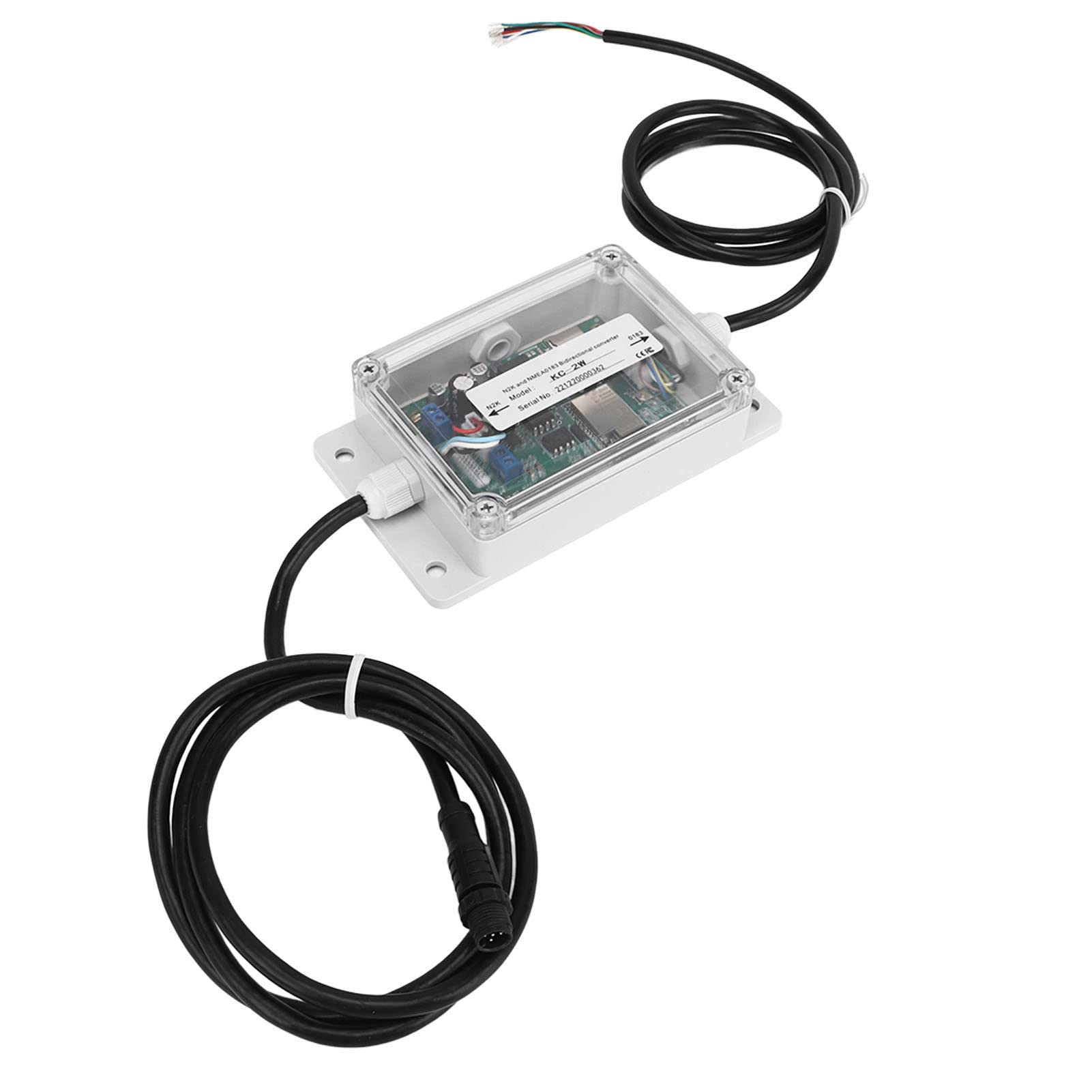 Conversor Bidireccional KC‑2W para NMEA2000 y NMEA0183 con Soporte y Sensor de Flujo de Instalación Plug and Play y Configuración Sencilla