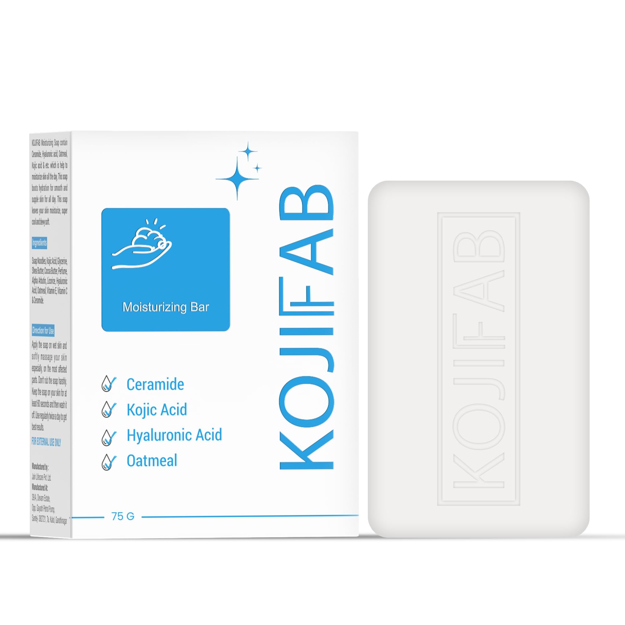 Skin Brightening Soap with Kojic Acid, Ceramides & Hyaluronic Acid | For Soft, Smooth, Glowing Skin | Moisturizer soap For All Skin Types, For Men & Women, (75 gm) (3)