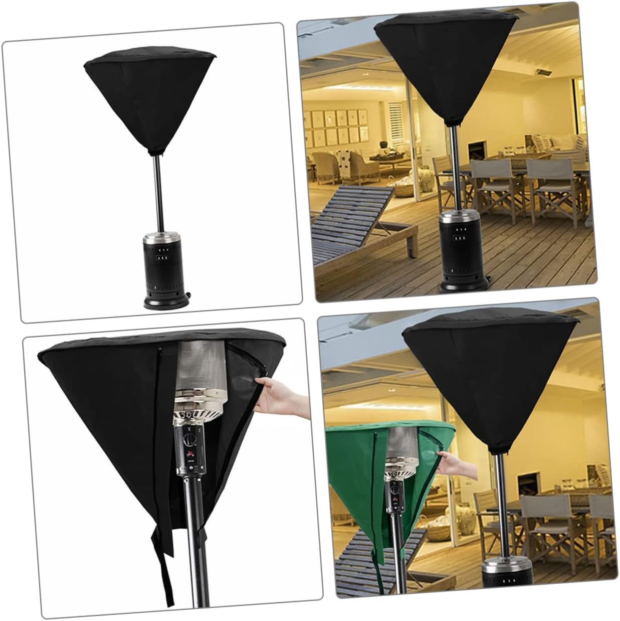 DECHOUS Heavy Duty Patio Heater Cover Waterproof Outdoor Heater Protector UV Resistance for Garden and Patio Use