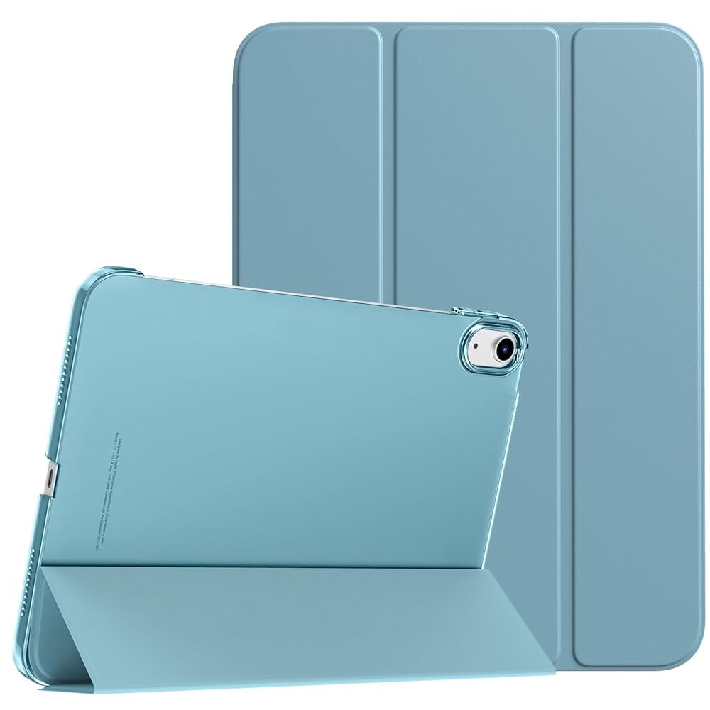 TiMOVO Case for iPad (A16) 11th Generation 11 Inch 2025/iPad 10th Generation 10.9 Inch 2022, Slim Stand Cover with Hard Translucent Back, Support Touch ID, Auto Wake/Sleep, Abyss Blue