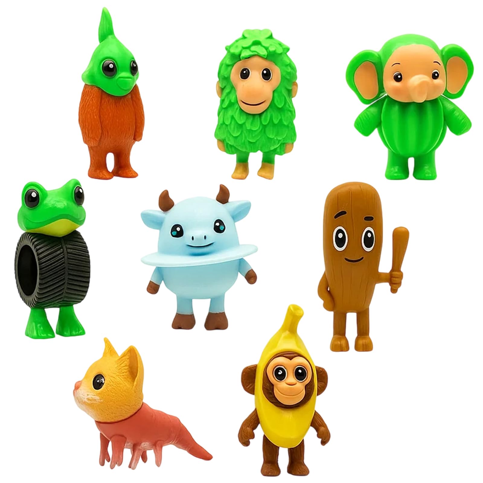 8PCS Italian Brainrot Toys, Italian Brainrot,Unique 3D Printed Figure Set, Quirky Collectible Figurines for Desk Decor, Fun Gift for Fans of Humor and Office Workers