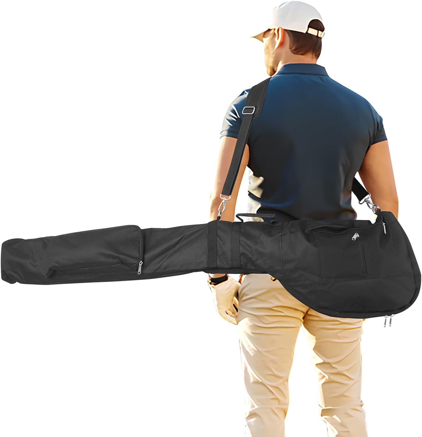Small Golf Bag for A Few Clubs, Lightweight Golf Sunday Bag, Par 3 Travel Bag, Practice Travel Bag with Carry Shoulder Strap