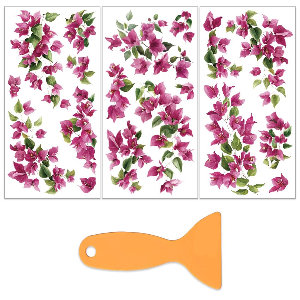 Flores de ciruelo OLYCRAFT para transferir en muebles y cubrir imperfecciones con arte