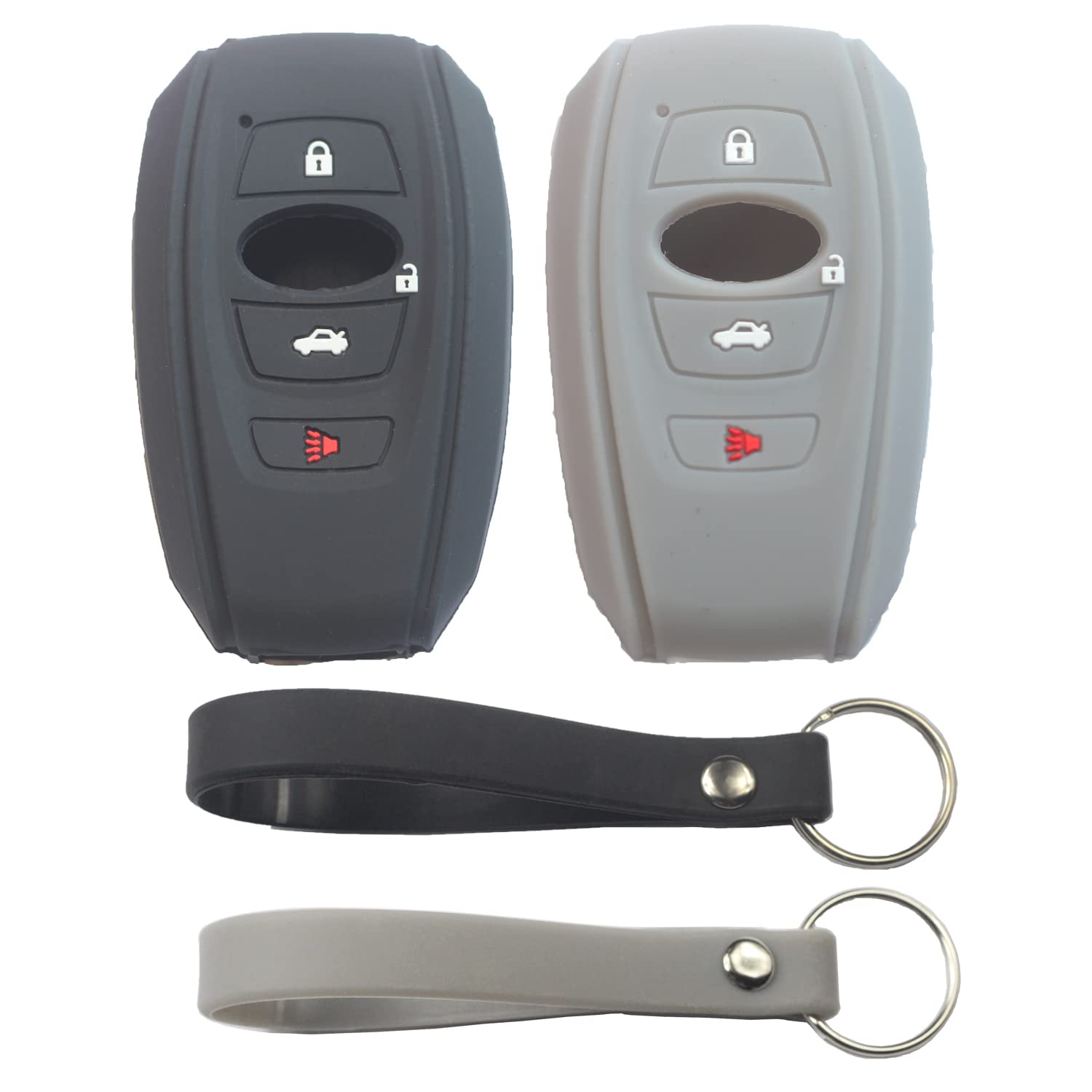 2Pcs 4 Buttons Key Fob Cover Compatible with Subaru