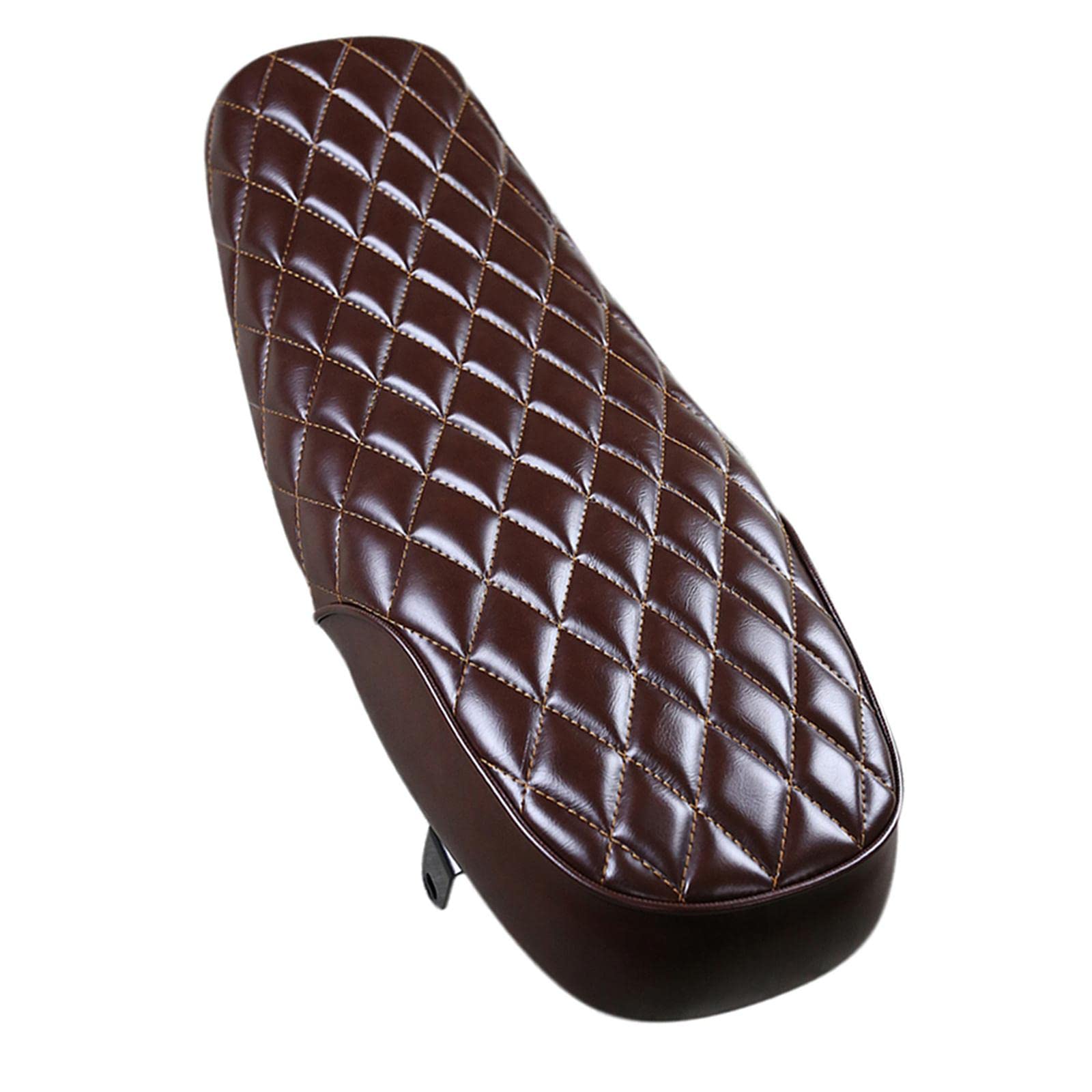 Enakshi (LABEL) Creations Brown Leather Motorcycle Cafe Racer Seat Flat Saddle for Vintage Street Bike Motors|Parts & Accessories|Motorcycle Parts|Seating|Seats-image-48