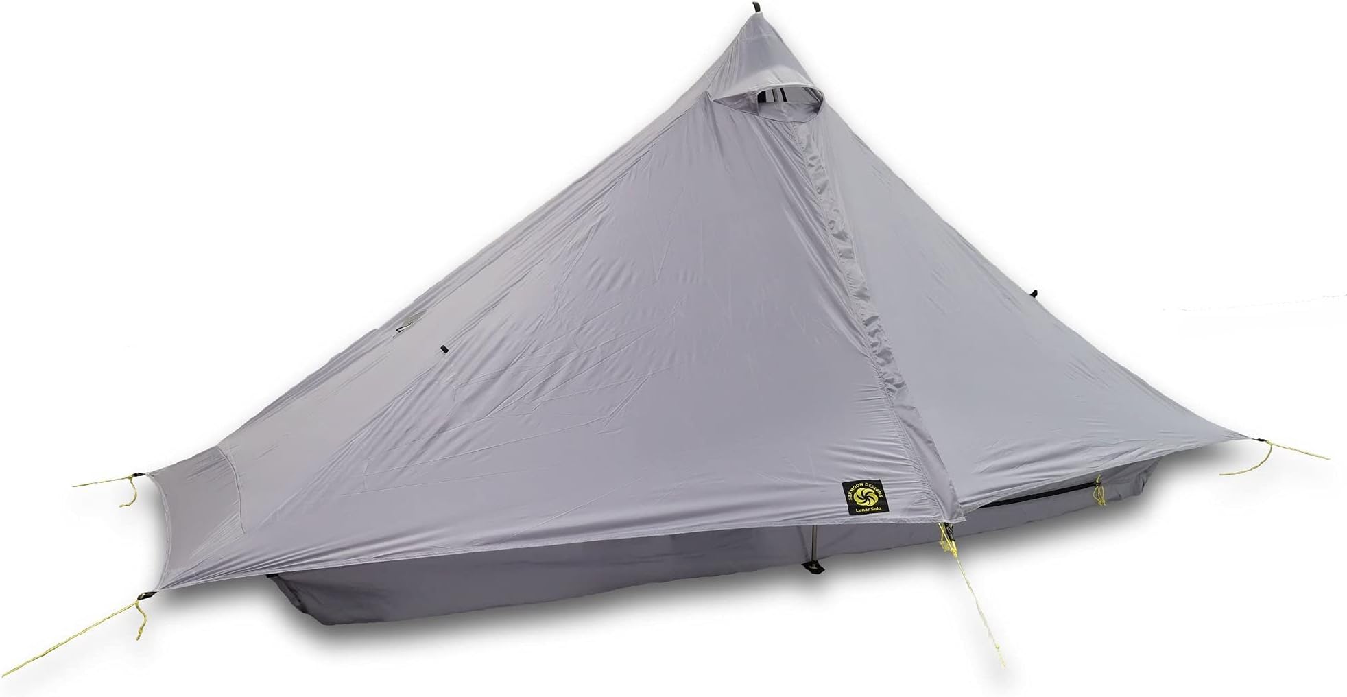 Six Moon Designs Looner Solo Gray 1 Person Ultralight Tent 26 oz Backpacking Tent - Fully Silicone Coated Polyester Material Reduces Fabric Stretch and Bulk, Assembled with Trekking Poles