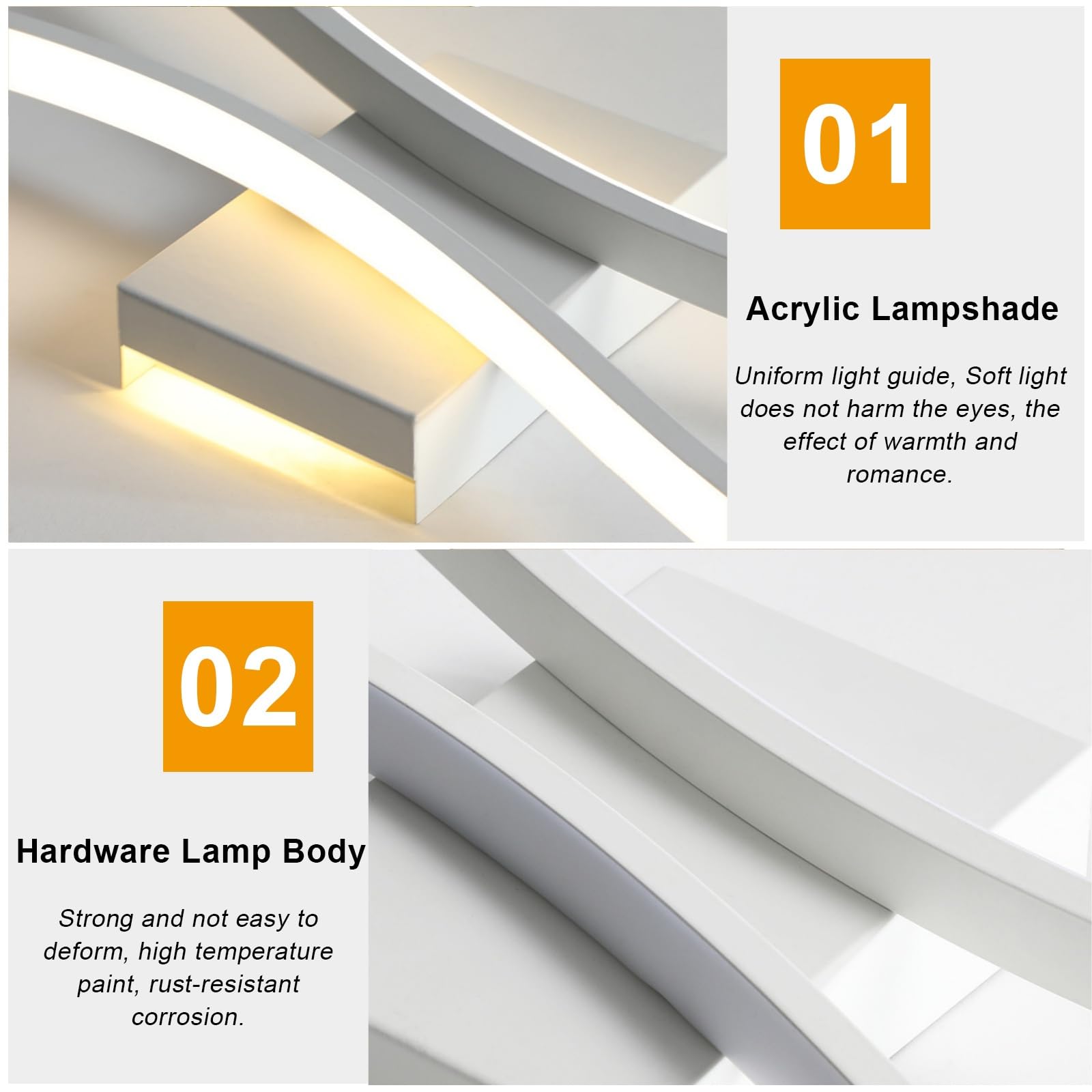 Comely LED Wandleuchte Innen, 27W Lange Wandlampe Weiß 80CM, 3000K | Moderne Innenwandleuchte aus Aluminium für Wohnzimmer Schlafzimmer Flur Treppen