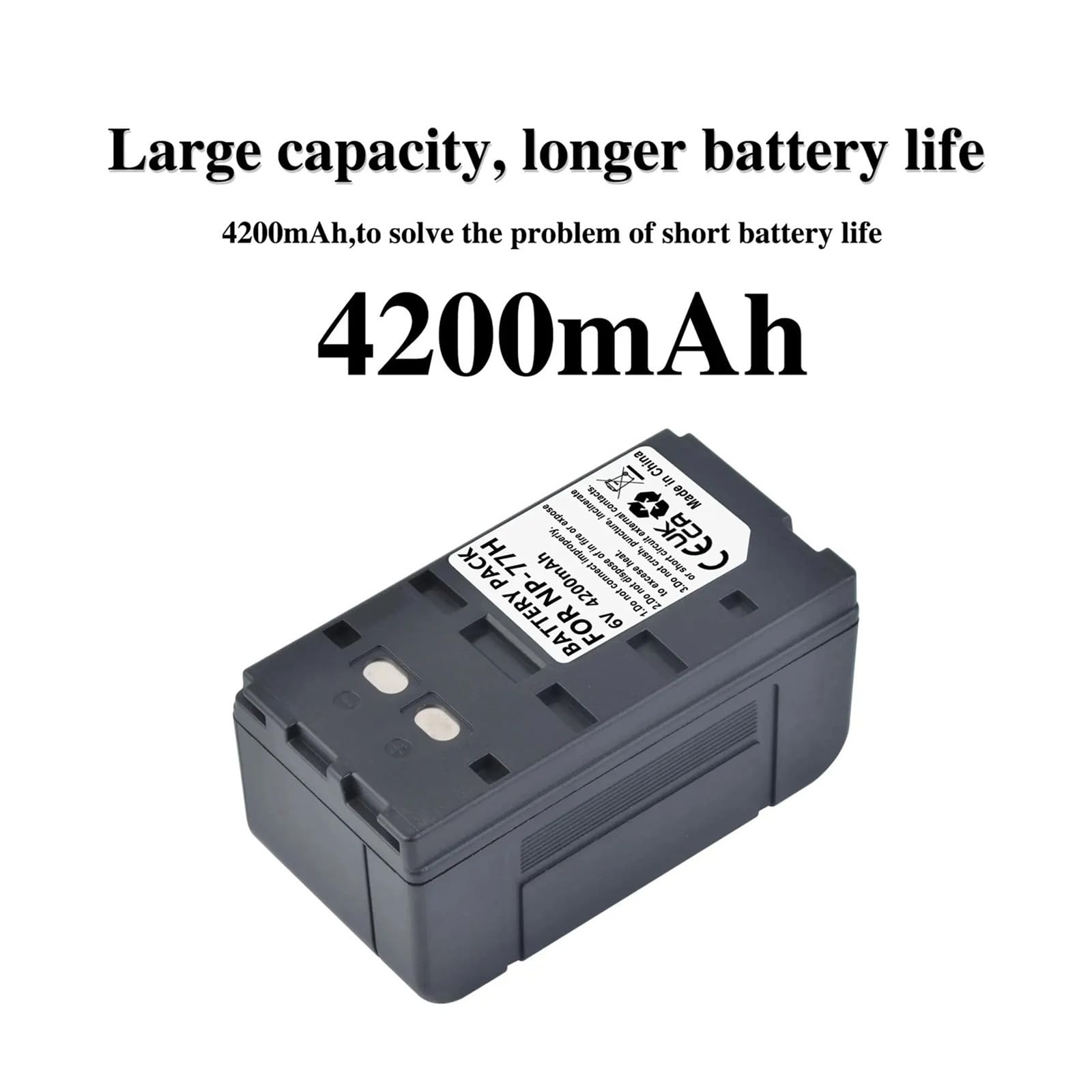 Batteria Di Ricambio For Fotocamera Ni-Mh NP-77H NP 77H NP77H Da 4200 MAh, Compatibile Con Sony, For NP-66 NP-67 NP-68 NP-77 NP-98 NP-77H NP-55(3 Battery Set)