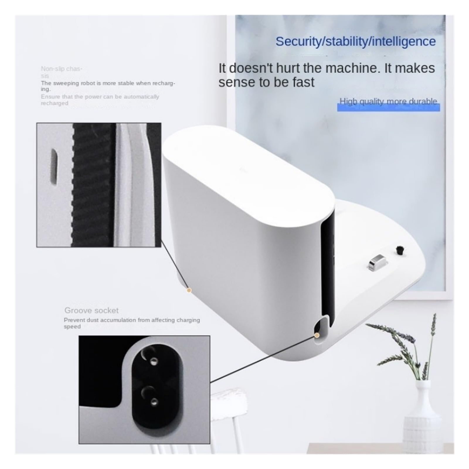 Accessori For Parti Base Della Base Di Ricarica For Docking Station, Compatibile Con Roborock S7 S7 Plus Q7 Max, Aspirapolvere(White)