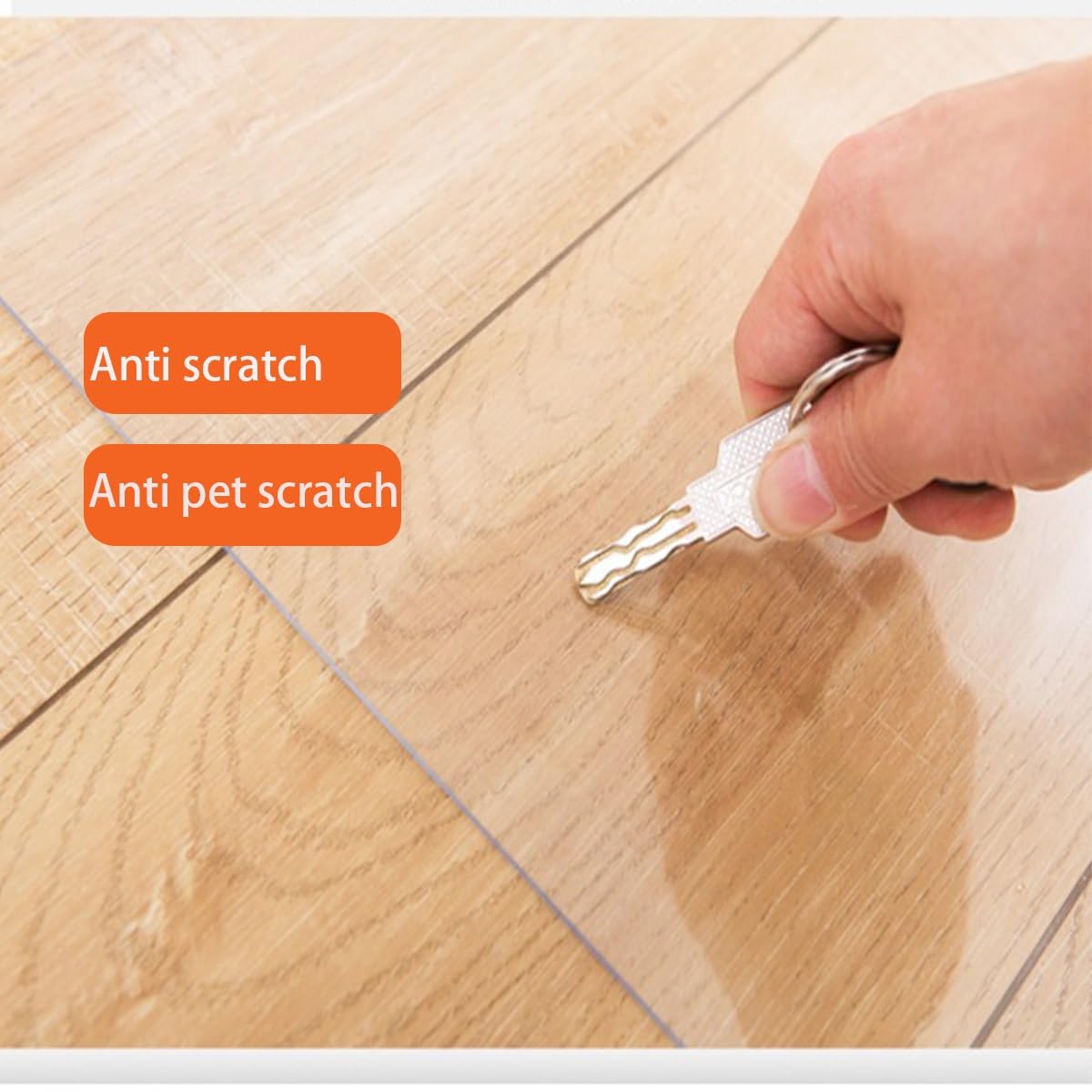 Tappeto trasparente pvc salvapavimento,Tappetino per sedie, Resistente,in Plastica,Alta resilienza,per pavimenti duri,Protezione Parquet e Pavimenti Duri,Sottomano da Scrivania,120 x 120 cm Spessore: