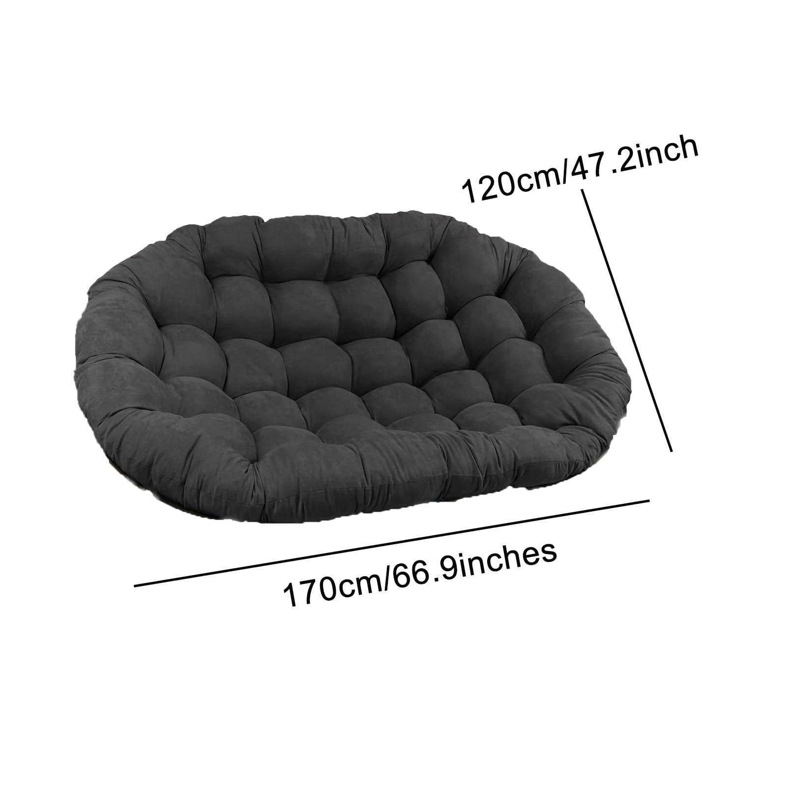 Papasan-Stuhlkissen, Rund, Doppelt, Weich, Dick, Elastisch, Polyestergewebe, Dickes, Weiches Bodenkissen