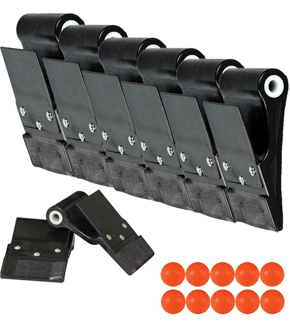 Sei (6) Palette-Pale Dribling PRO per Gioco Tam-Tam in polietilene Nero, cm.8,5x10,8 Diametro Interno mm.12, con Schermo paramani, con 10 Palline in Omaggio