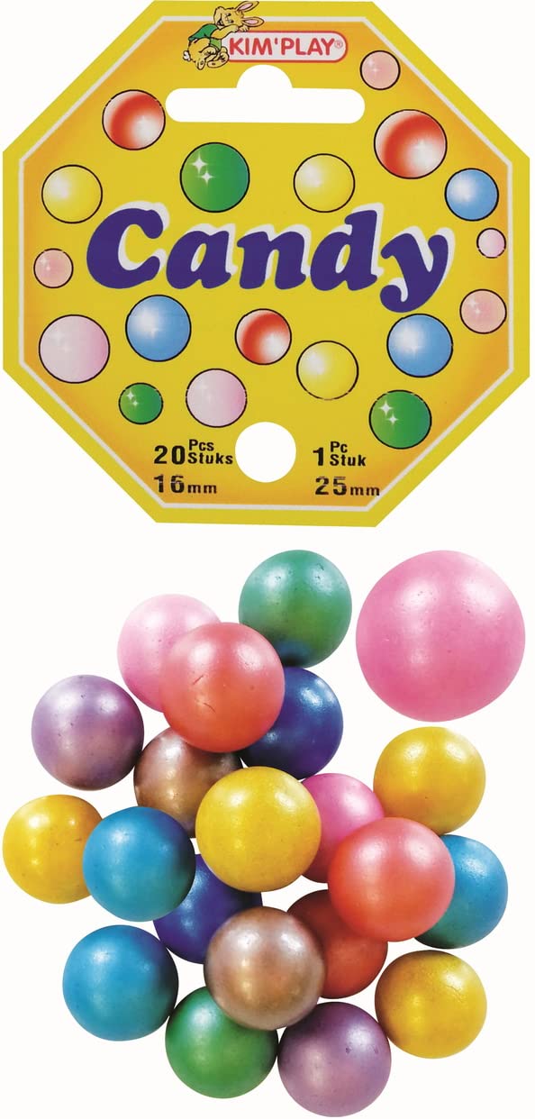 Kim'Play500831 Pack of 20 + 1 Balls, Candy