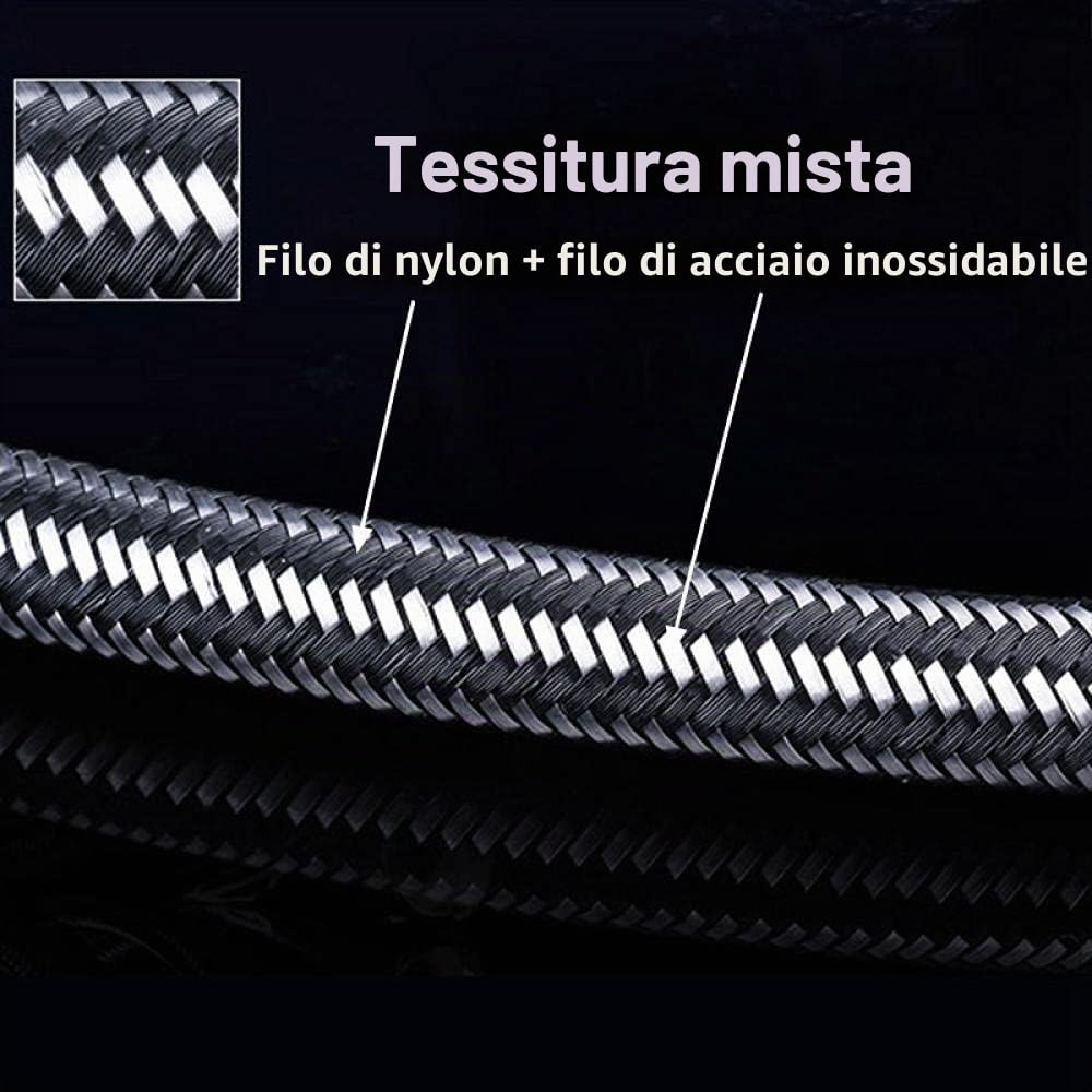 Industrial | Tubo del Rubinetto | Inossidabile Braided hose, G1/2-G1/2 Tubi di Collegamento Lunghi 1.5M, Soffione Doccia, Rubinetto Cucina e Bagno.