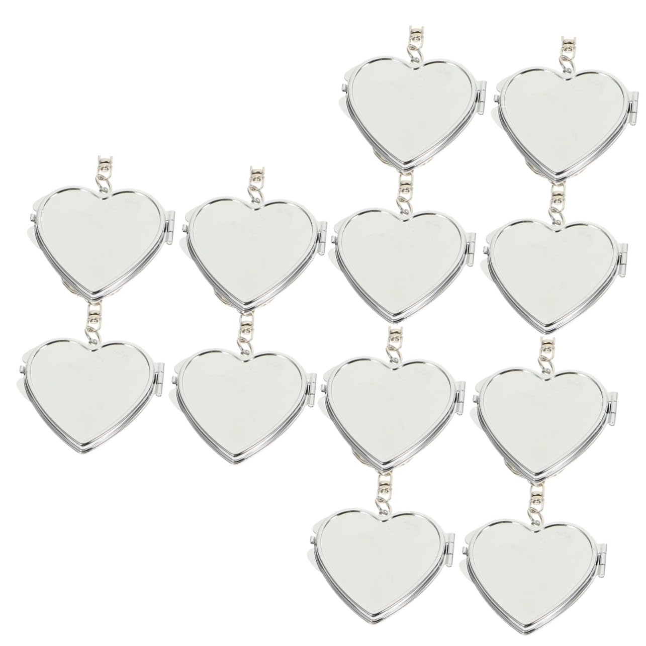 Miroir pendentif tendance en métal poli avec attache robuste double face