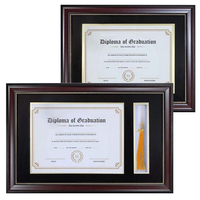 Buy RAL Diploma Frames, 2 pack 8.5x11 Frame for Certificate, Photo