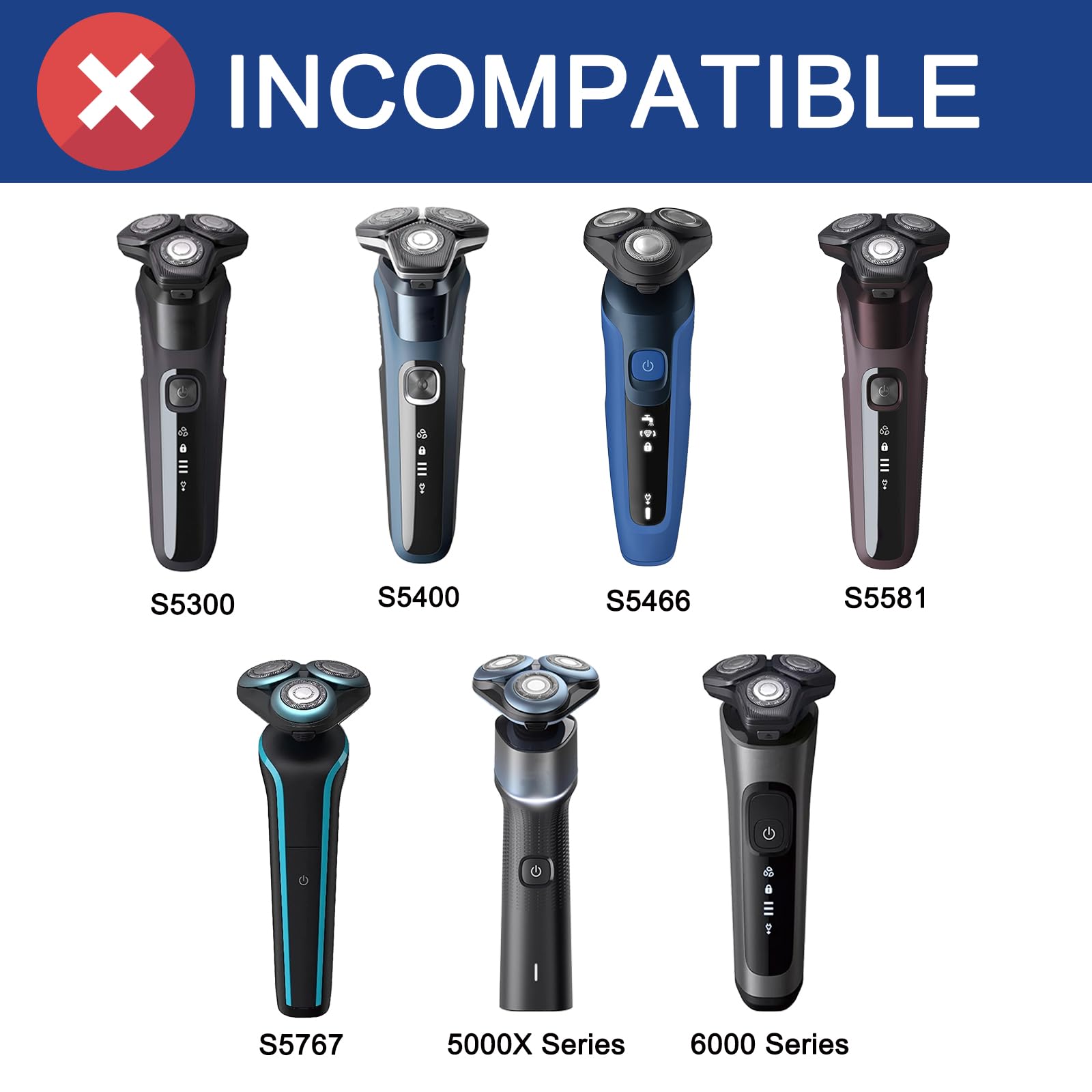 Amazon.com: SH50 Replacement Heads For 5000 Shavers S5160, S5210