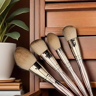 4 pinceles de maquillaje grandes Premium Blus...