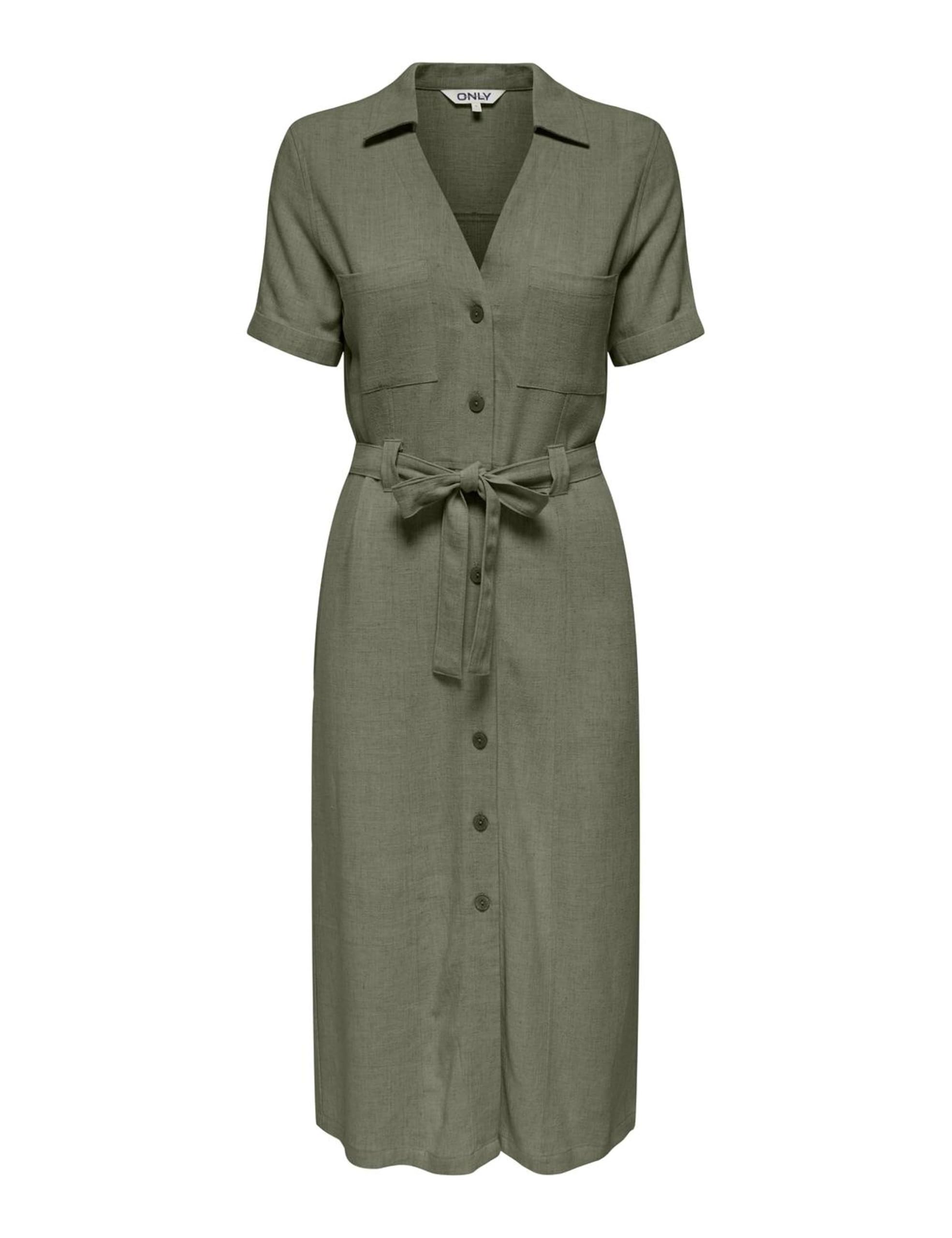 ONLY Female Hemdblusenkleid ONLSIESTA Leinen Langes Kleid