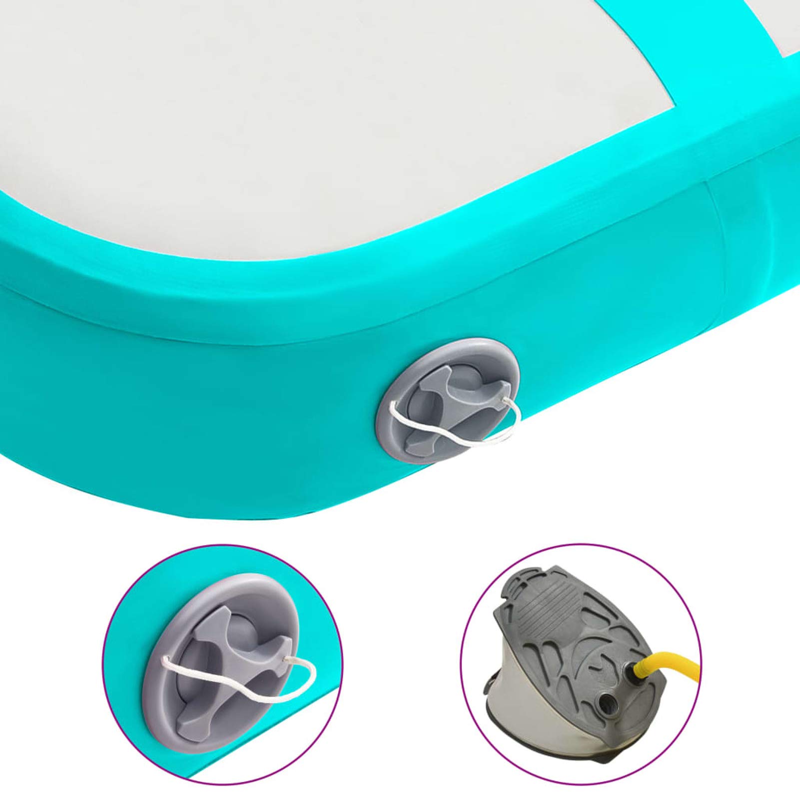 vidaXL Gymnastikmatte Aufblasbar PVC Pumpe Tumbling Turnmatte mehrere Auswahl