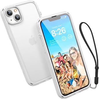Catalyst Influence Case for iPhone 14 Plus, 2.5X Higher Drop Protection, Fingerprint Resistant, Durable, Easy to Clean and Install, 30% Louder Forward Audio, Lanyard Included - Frosted