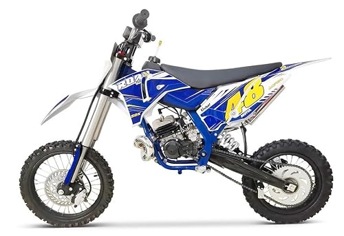 Pit Bike Infantil roan-50K Gasolina 50cc. 14/12, a Partir 10 años, Azul