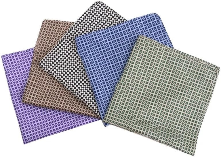 Polka Dot Men's Suit Pocket Square Vintage Print Polyester Silk Handkerchief for Parties