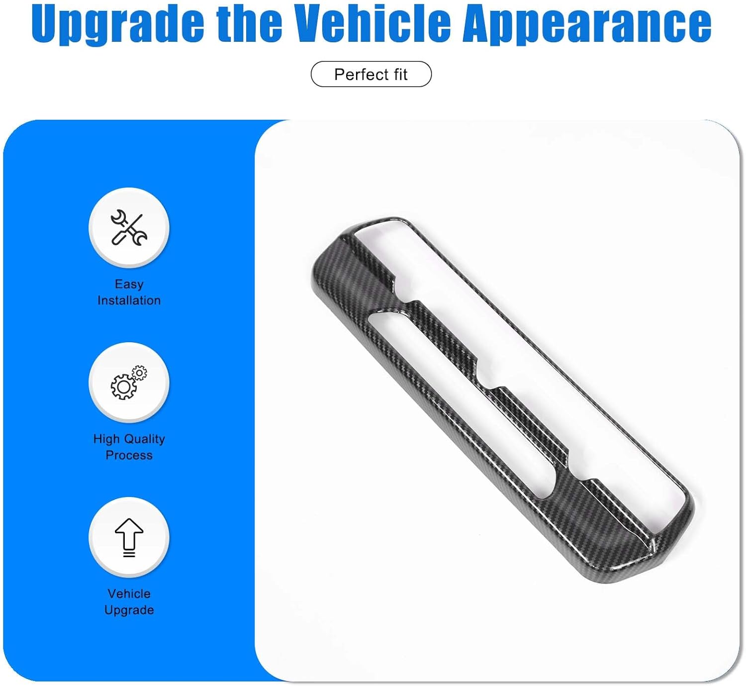 Center Console Adjustment Button Frame Trim for Honda Pilot 2023 2024 2025 Accessories, ABS Central Control Air Conditioning Switch Panel Decor Cover, 1PCS (Carbon Fiber Pattern)