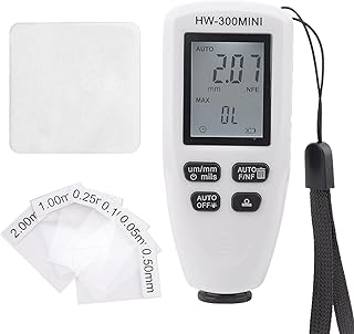 CALIDAKA Paint Thickness Gauge Coating Thickness Gauge Car Coating Thickness Meter Car Paint Depth Gauge Test Paint Mil Thickness Meter Gauge Check LCD Backlight(White)