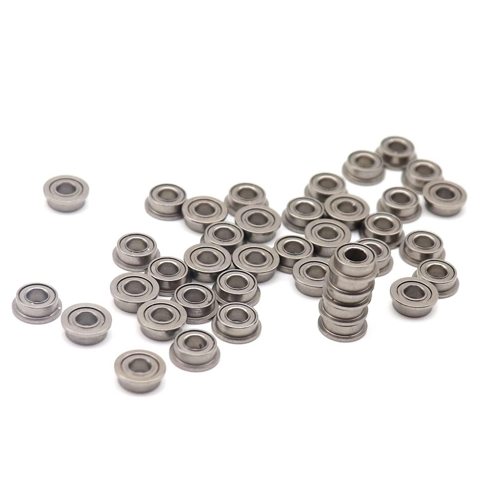 Rollenlager, Hinterradlager, 50 Stück, MF52ZZ, MF62ZZ, MF63ZZ, MF74ZZ, MF83ZZ, MF84ZZ bis MF148ZZ, Miniatur-Flanschlager, dünnwandige, metallgeschirmte Flanschlager, Lagerdichtungen(MF115ZZ 5x11x4)