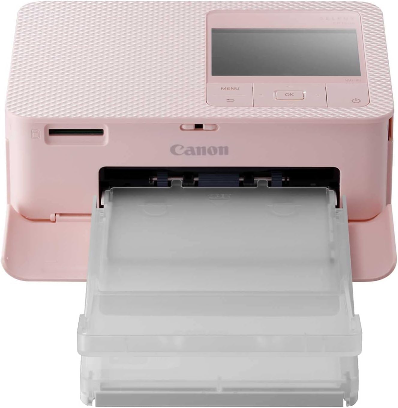 Canon Selphy CP1500, stampante fotografica a sublimazione wireless rosa & Rp-108 Ink Paper, Bianco, 20 x 12 x 8 cm