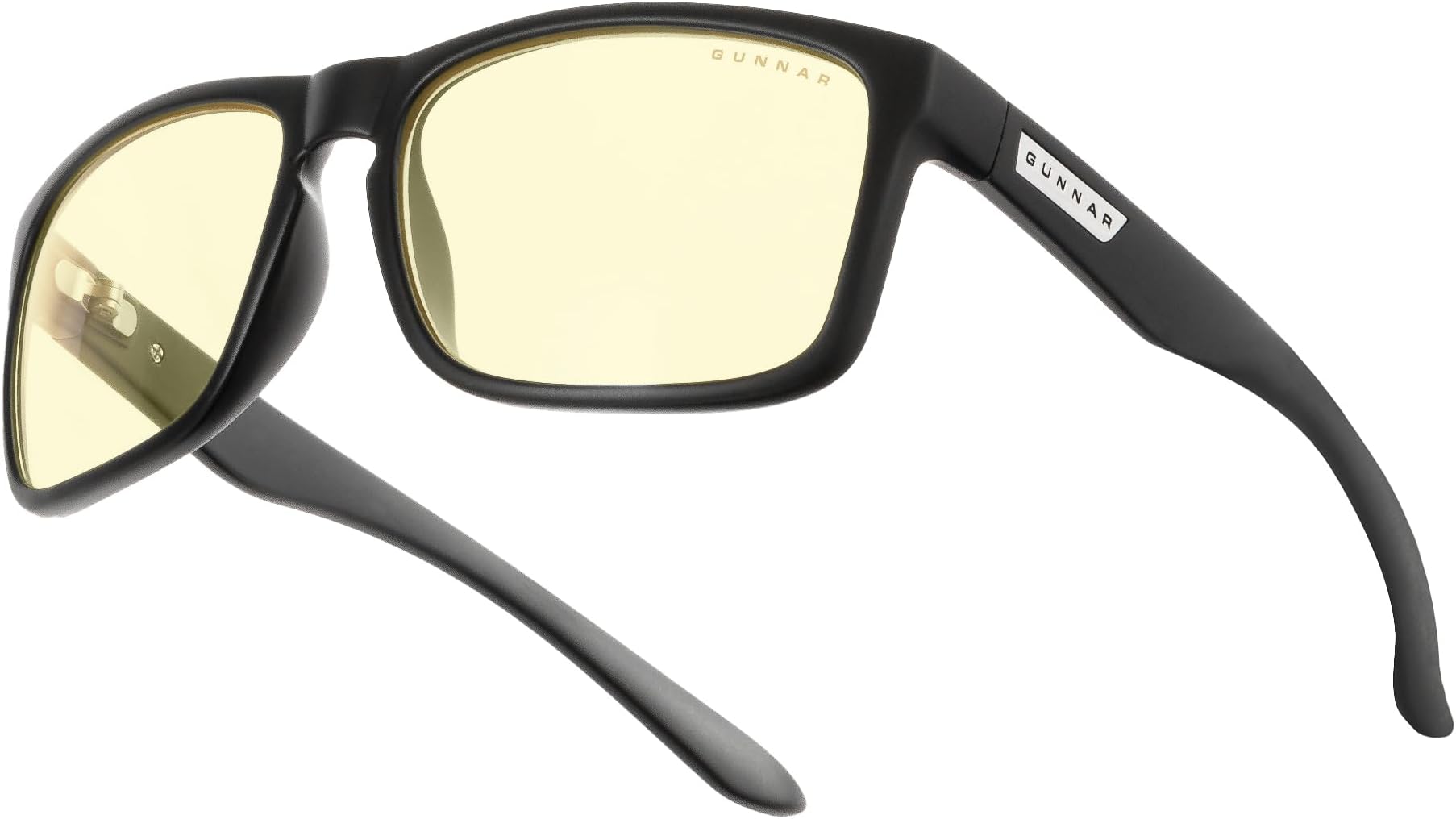 Gunnar Gaming and Computer Eyewear - Intercept, Frame Colour: Onyx, Lens Tint: Amber (Blocks 65% Blue Light & 100% UV Light) - Blue Light Blocking Glasses - Patented lens
