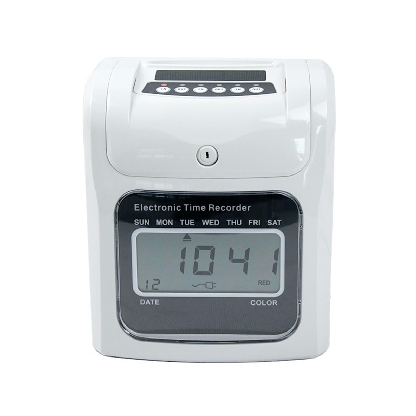 Orologio, Orologio marcatempo, macchina for la rilevazione e presenze, registratore di digitale, orologio, for, for del personale 'ufficio(Light Grey)
