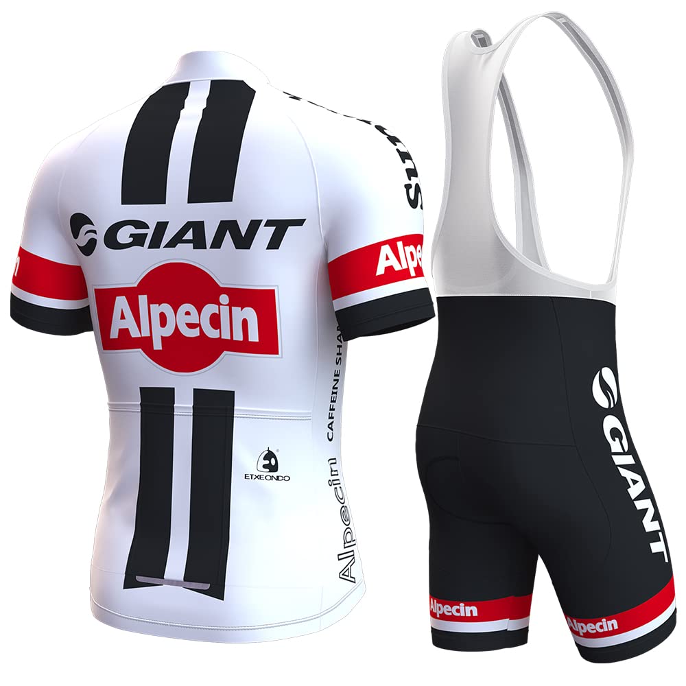 Herren Kurzarm Fahrrad Trikot Set,Atmungsaktiv Schnell Trocknend Radtrikot Mit 4d Gel Gepolsterten Shorts Fahrradbekleidung Set