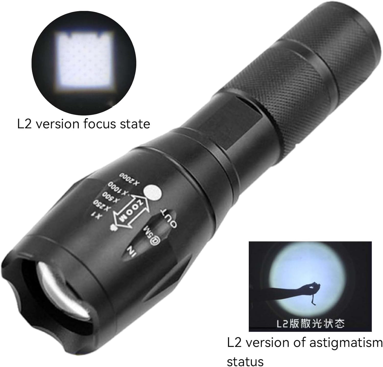 LED Flashlights High Lumens, Small Flashlight, Zoomable, Waterproof, Adjustable Brightness Flash Light for Outdoor, Emergency, AAA Batteries Not Included, Tactical Camping Accessories