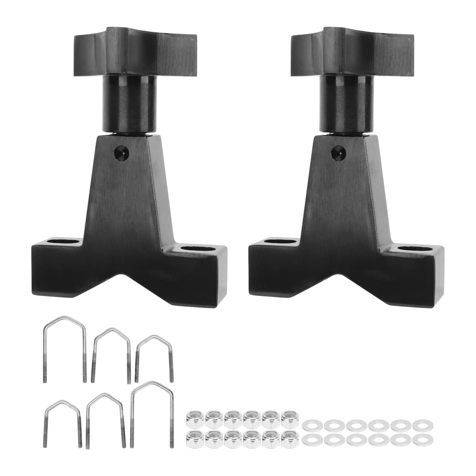 Auto Hi Lift Jack Halterung, Auto Lift Jack Tube Montagehalterung Befestigungssystem aus Legiertem Stahl für 1 Zoll Bis 2,5 Zoll Quadratische Runde Rohre