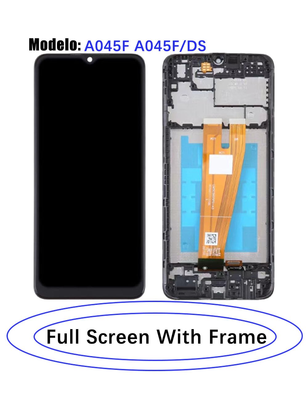 Display di ricambio per schermo LCD Samsung Galaxy A04 A045F A045F/DS Display Touch Digitizer Assembly Kit parti di riparazione (nero con cornice)