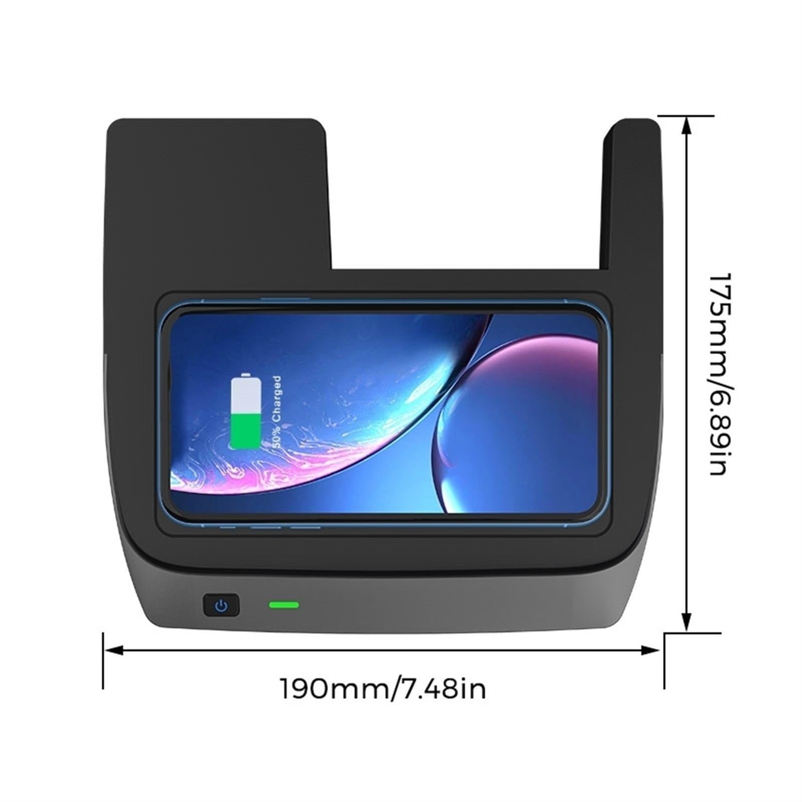 Ładowarka samochodowa Qi Standardowa bezprzewodowa ładowarka 10 W Android 7,5 W IOS Szybkie ładowanie 2016 2017 2018 2019, do Bezprzewodowa ładowarka samochodowa