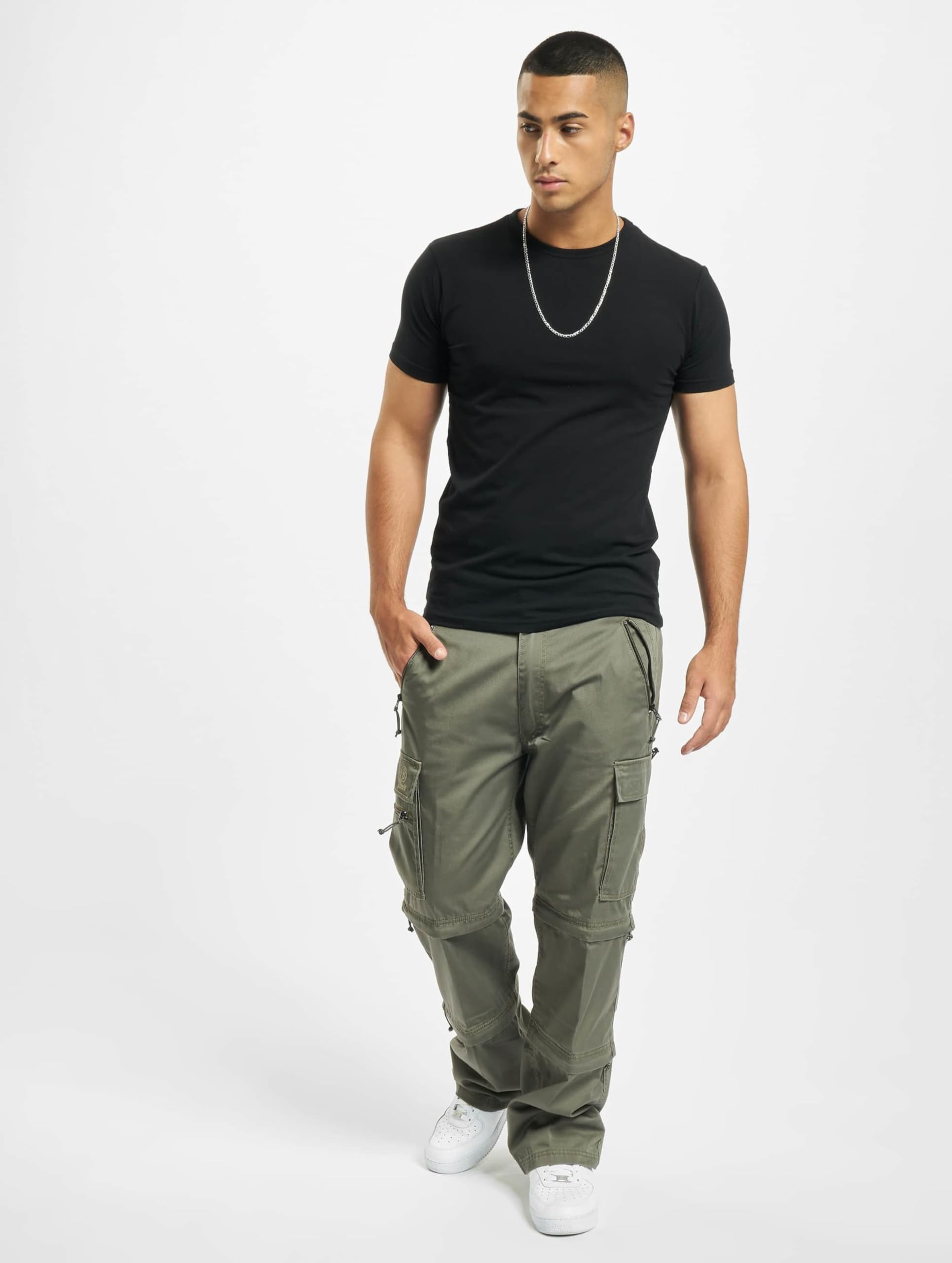 Brandit Savannah Uomo Pantaloni Modello Cargo Nero Straight