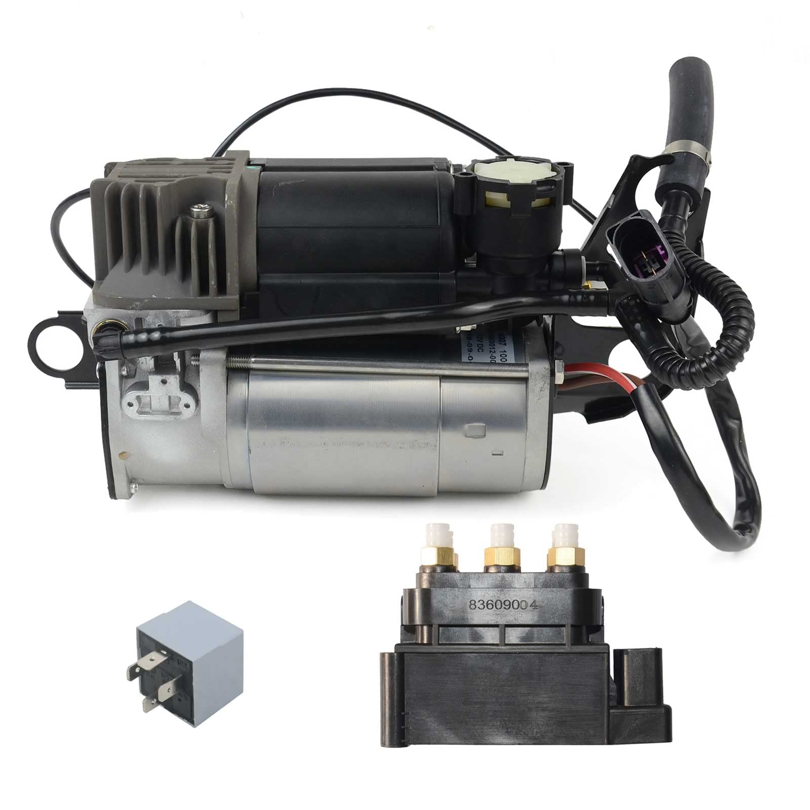 Compresor Suspensión Neumática + Válvula Compatible con Q7 4LB 2006-2015 4L0698007C 4L0698007A