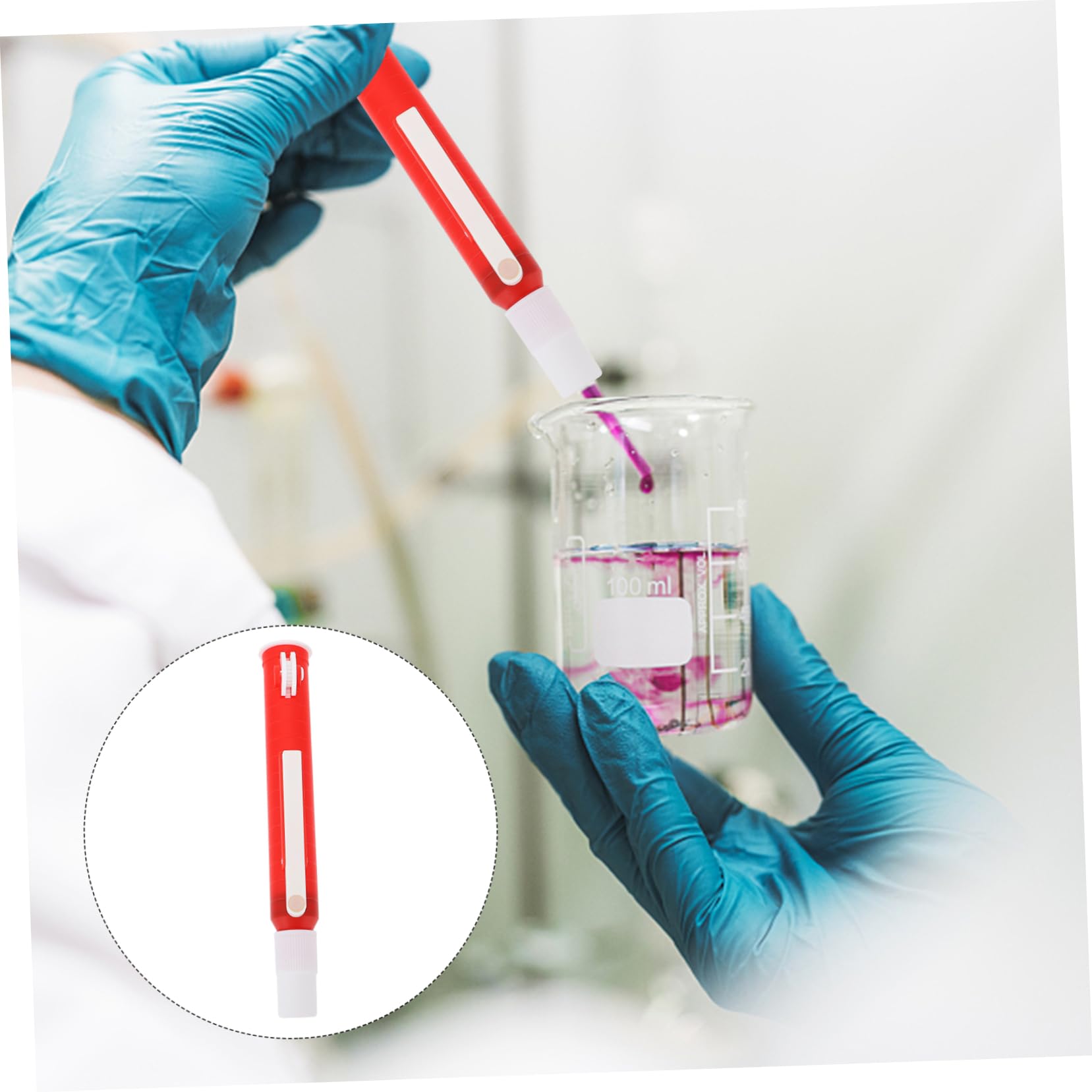 FUNOMOCYA 2pcs Laboratory Pipette Pump 25ml Fluid Transfer Pump Precise Measuring Acid Alkali Resistant