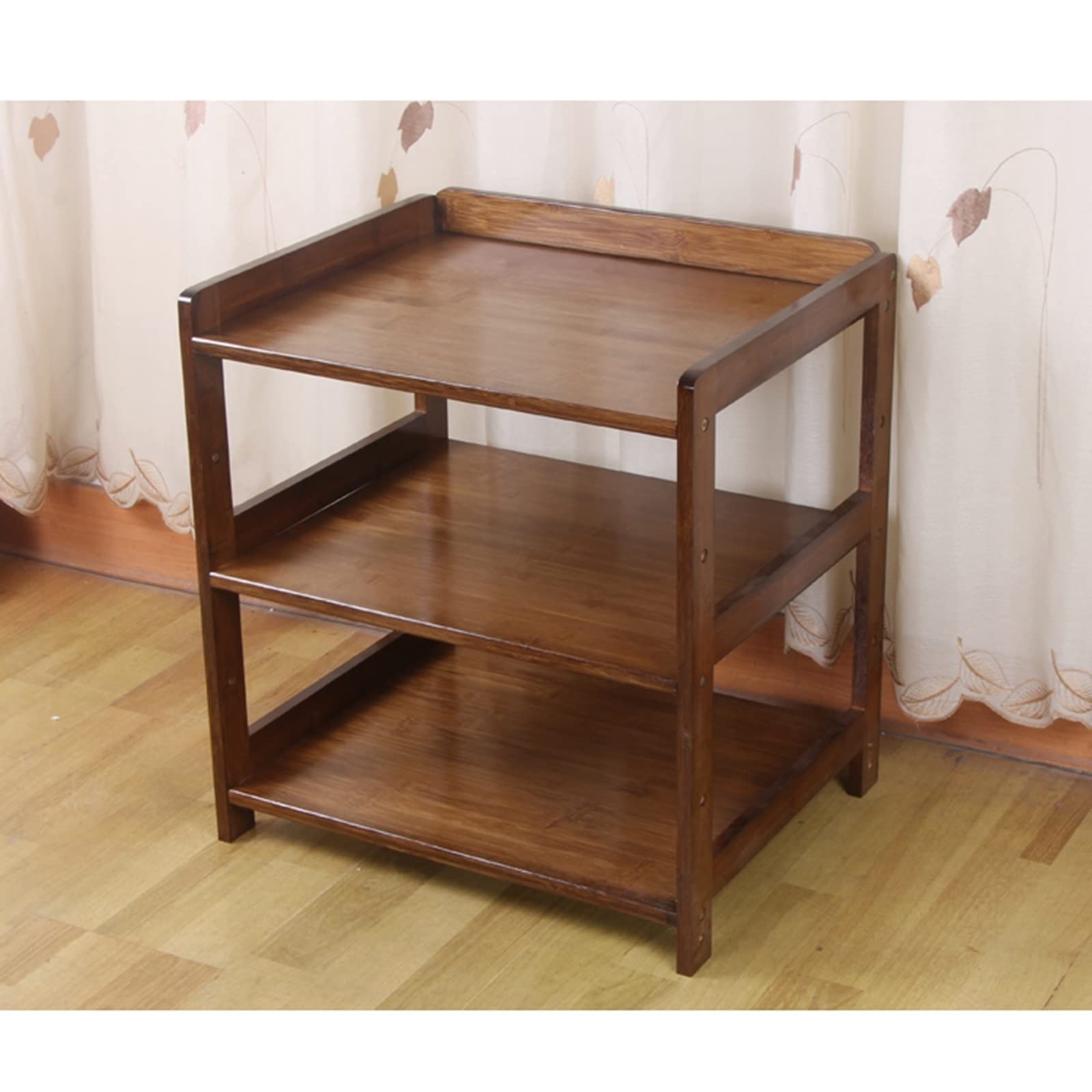 BONAD Stand di Stampa per Ufficio Scaffale for Stampante Rimovibile Ripiano for Rack in Legno Massiccio dal Pavimento al soffitto Staffa Scanner Fax (Color : B)