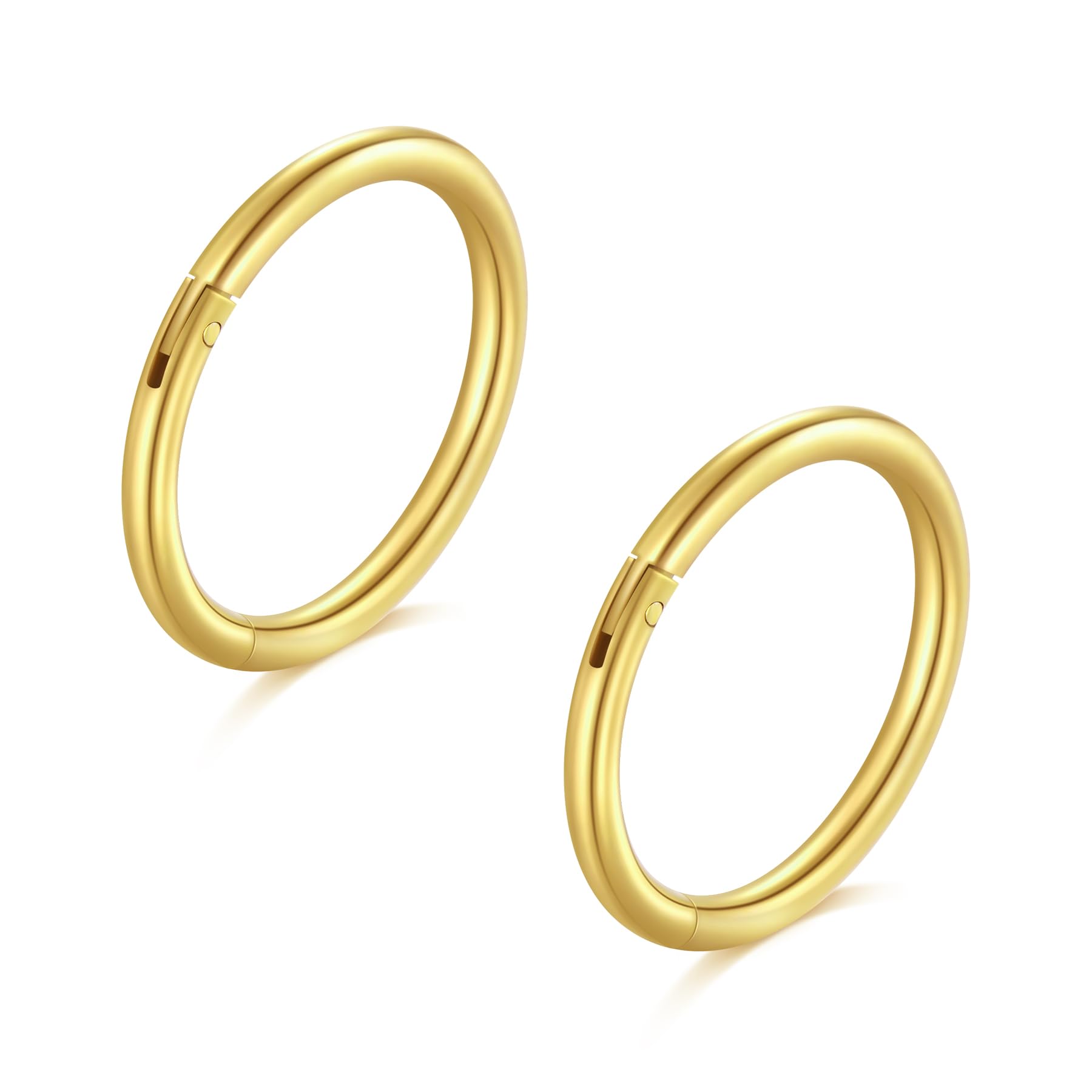 Longita 18G Hinged Clicker Segment Piercing Nariz Aros Anillos Acero Inoxidable Hombre Mujer Piercing Septum Labio Anillos Piercing Oreja Tragus Cartilage Helix Conch Piercing Joyería 3 Piezas