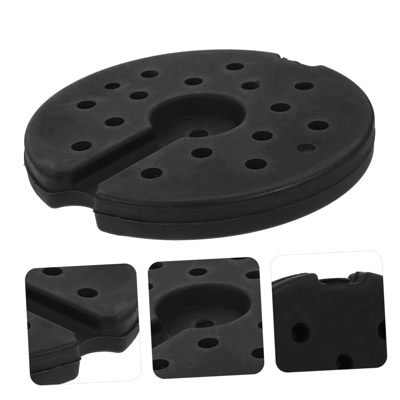 Alipis Pied à contrepoids pour lampe de bureau lampes de table lampes de lecture lampe sur pied pondéré lampadaire poids pour table de chevet pied de lampe de table ronde le fer Black