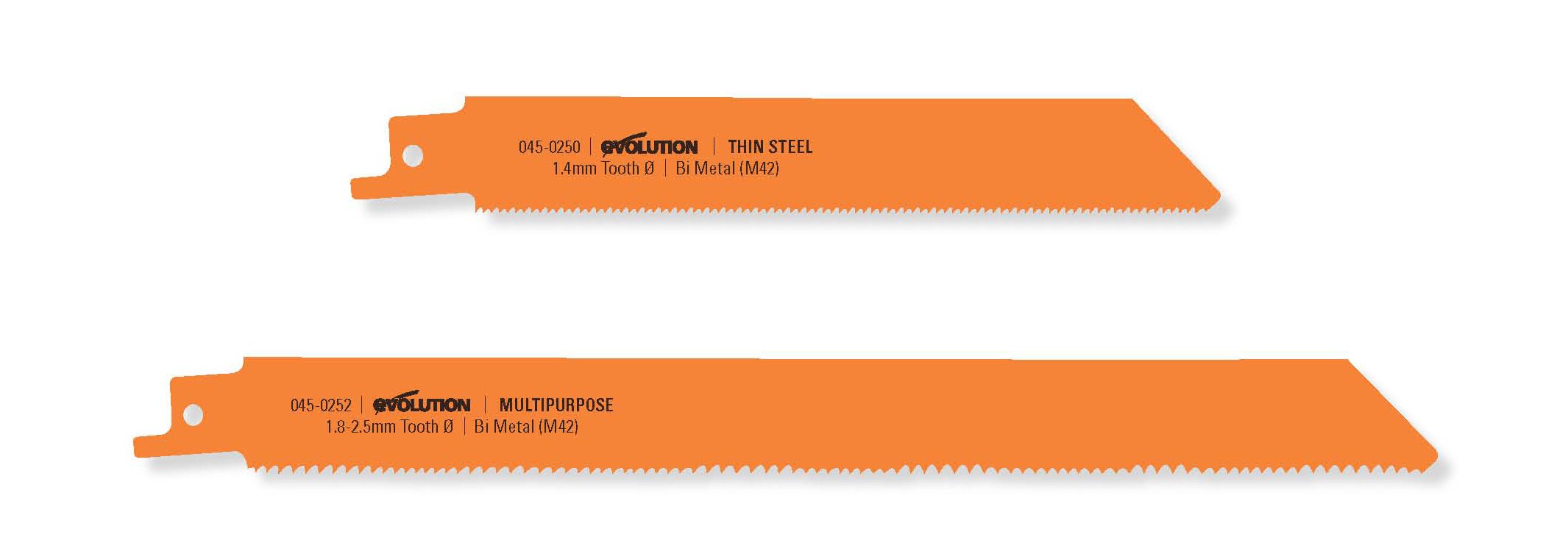 Evolution Power ToolsRAGE8 Twin Pack Recip Saw Blades (Thin Steel and Multi-Purpose)