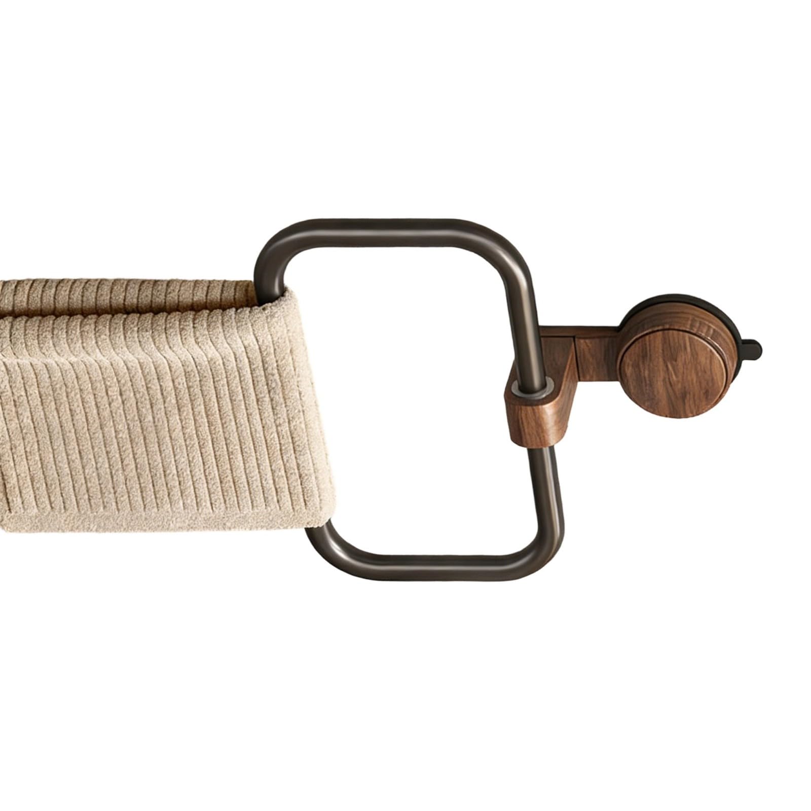 HENYGEN Contemporary Wood Towel Stand with Nonslip Suction Cup Designs Multipurpose Adhesive Fasteners