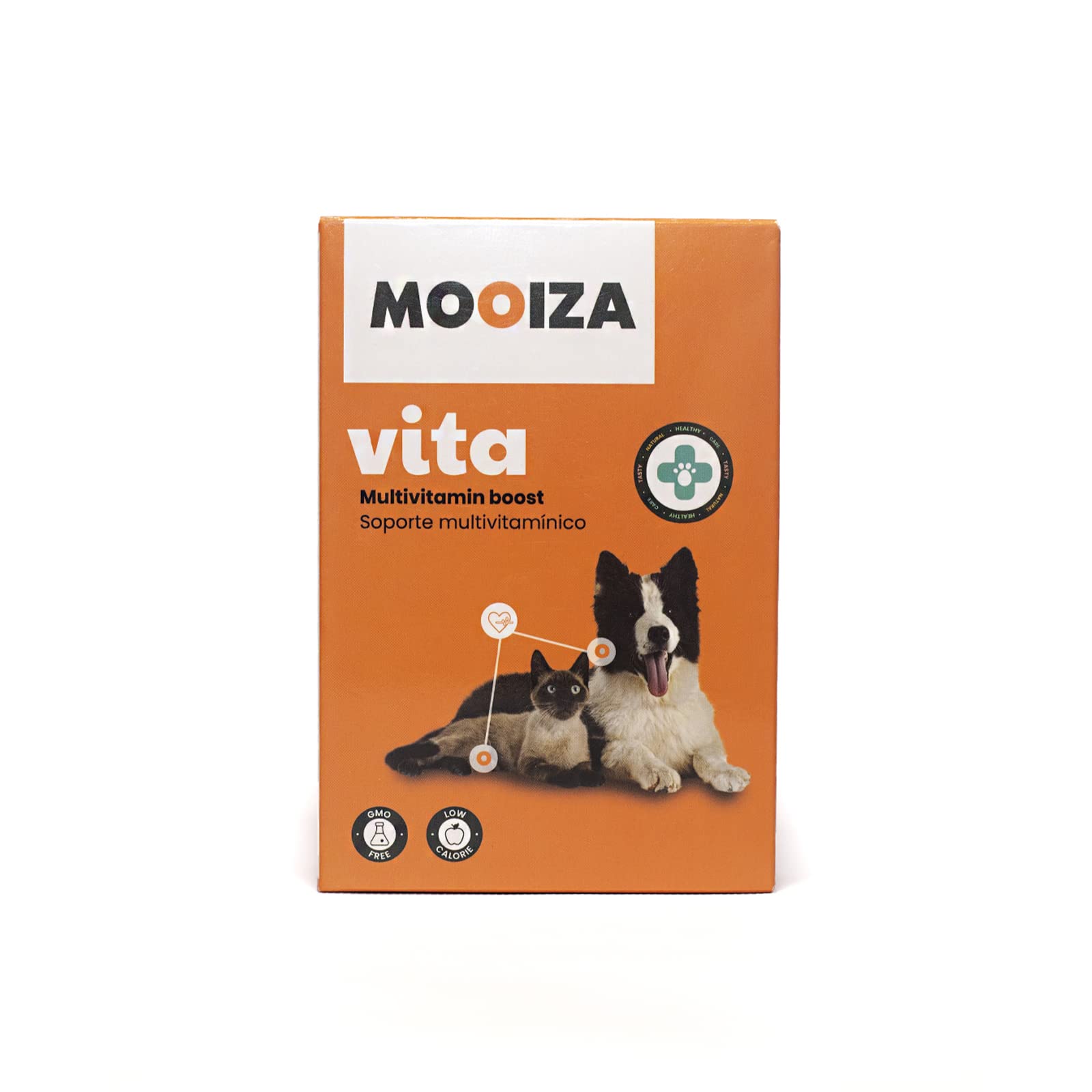 MOOIZA Vita – 21 Multivitaminas y Minerales para Perros y Gatos – Aminoácidos – Complejo Vitamina B con vitamina A, C, D3 – Cinc – Yodo – Calcio - BARF - Apoyo Inmunológico - Huesos - Vitaminas Perros