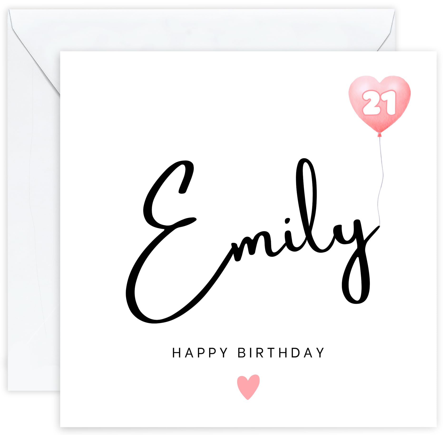 Personalised 21st Birthday Card – Twenty-First Birthday Card for Twenty-One 21 Year Old Women – Custom Unique Keepsake Girls | Daughter | Granddaughter | Niece | Sister | Her | Female | Wife (Age 21) — image 1