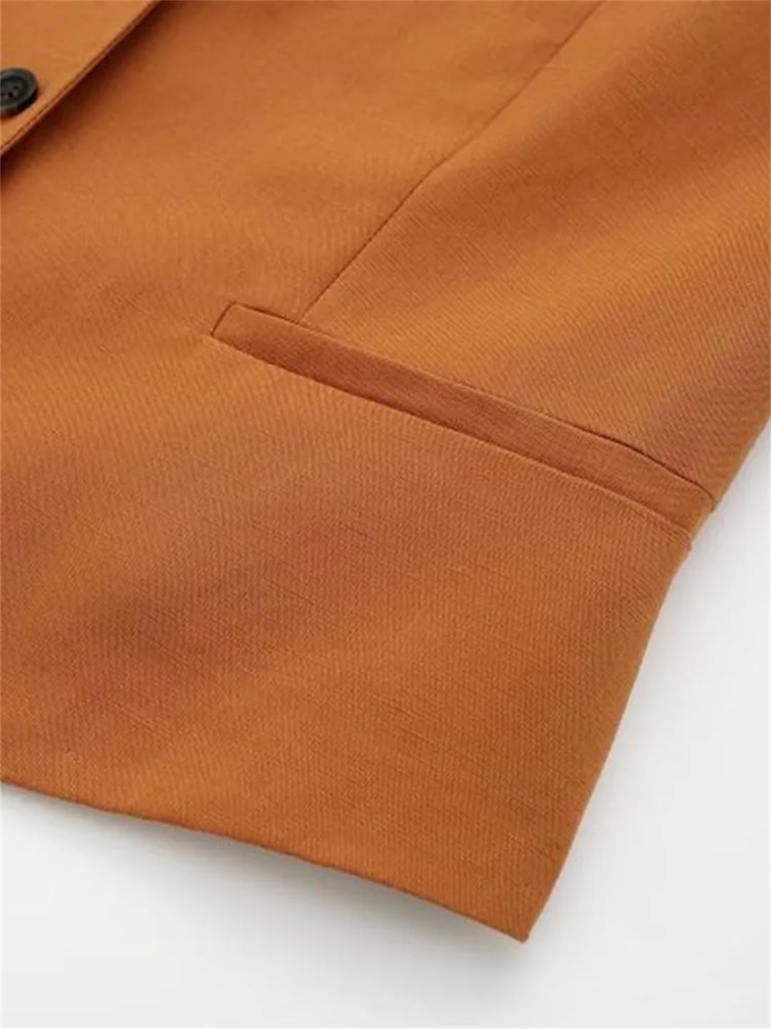 Generic Women Linen 2-Pieces Sets Casual Solid Single Breasted Vests Coats and Long Skirts Two Suits