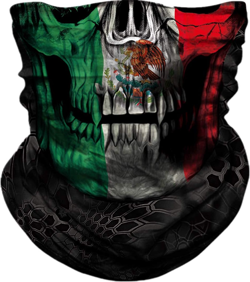 Neck Gaiter Shield Scarf Bandana Face Mask Seamless UV Protection for Motorcycle Cycling Riding Running Headbands